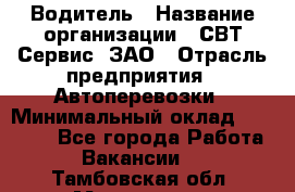 Водитель › Название организации ­ СВТ-Сервис, ЗАО › Отрасль предприятия ­ Автоперевозки › Минимальный оклад ­ 25 000 - Все города Работа » Вакансии   . Тамбовская обл.,Моршанск г.